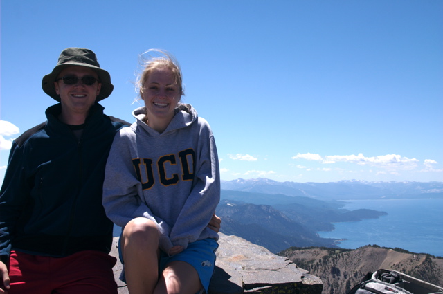 Lauren and I on the top of Mt. Rose with Lake Tahoe at our backs.  