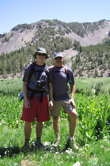 Dad and I in one of the many meadows along the hike.  