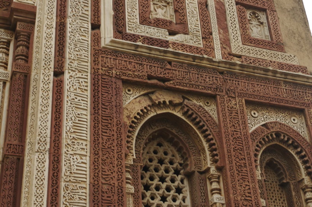 A building near the Qutub Minar.  The engravings were extravagant and seemed to be everywhere.  